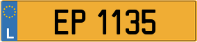 Trailer License Plate